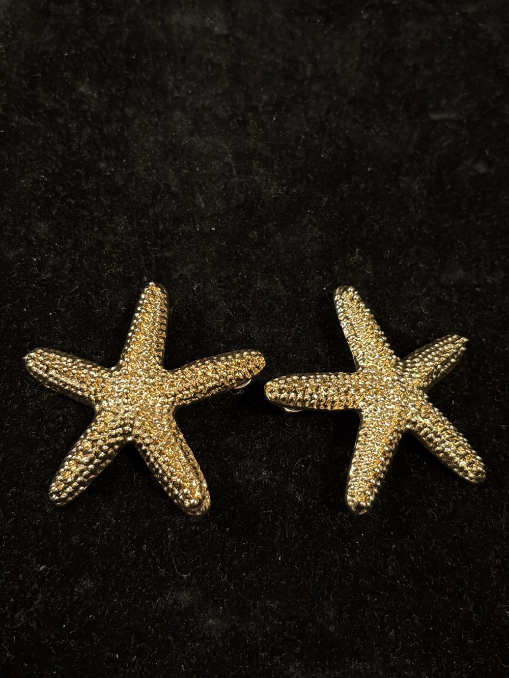 Gold Starfish Stud Earrings